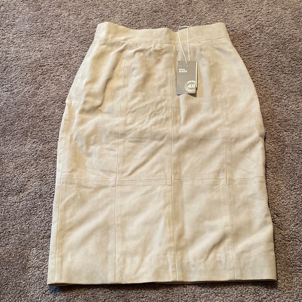 Suede Pencil Skirt